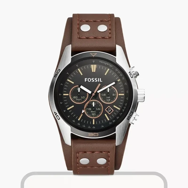 Fossil Coachman Brown Leather Black Dial Men’s Watch  CH2891